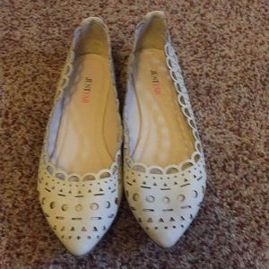Beige flats